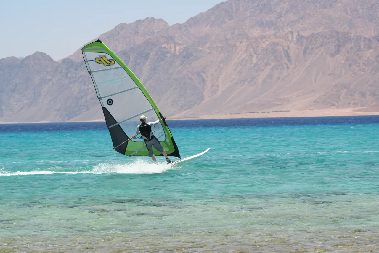 Windsurfer on the Dahab lagoon