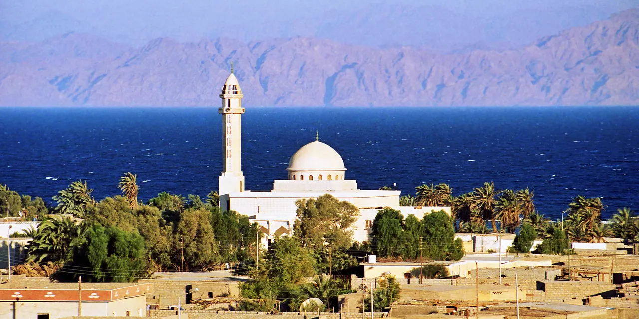 Mosque by the sea in Dahab