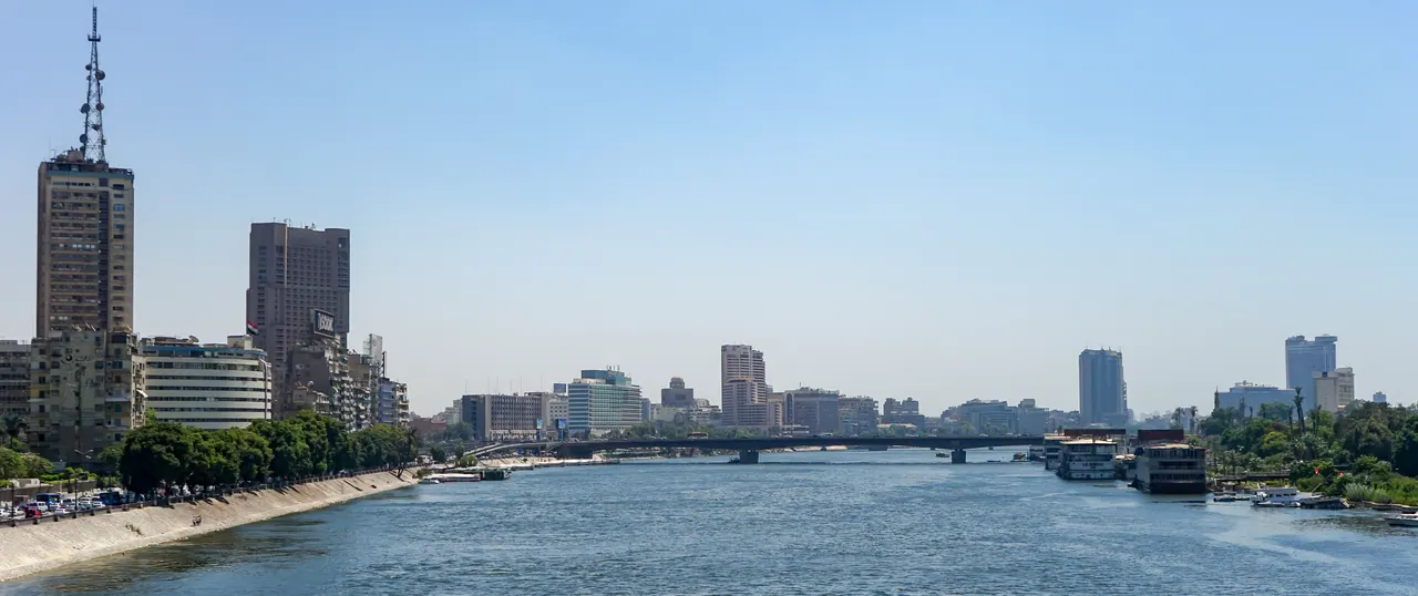 The Nile and the central Cairo skyline